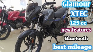 New Glamour Xtec bs7 125 cc E 20 naya features naya colour family bike best features [upl. by Stark]