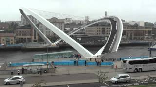 What It Looked Like in 2012  Tilting Millenium Bridge in Action Video NewcastleGateshead Quayside [upl. by Tevis409]