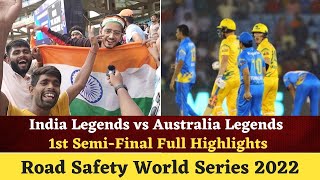 India Legends vs Australia Legends SemiFinal Match Highlights  Road Safety World Series 2022 [upl. by Nisbet462]