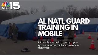 Alabama National Guard conducting training in Mobile  NBC 15 WPMI [upl. by Middlesworth785]