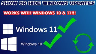 How to Show or Hide any Windows 10 and Windows 11 Update Show Hide windows10 windows 11 updates [upl. by Rorke]