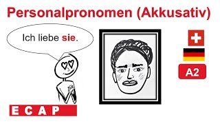 PERSONALPRONOMEN IM AKKUSATIV GRAMMATIK A2 [upl. by Brannon624]