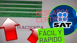 como descargar certifica sat 2024 TUTORIAL [upl. by Netsrik]