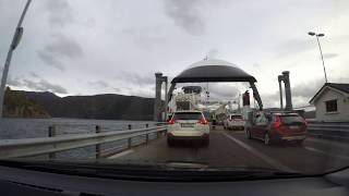 Road to Hjelmeland from Erfjord with Nesvik ferry Norway [upl. by Ahsenit]