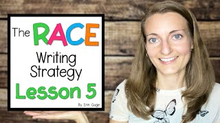 RACE Writing Strategy Lesson 5 Write R A and C [upl. by Zelazny37]