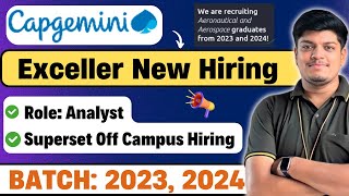 Capgemini Exceller Off Campus Drive 2024 2023 Announced  Official New Hiring  Salary 4 LPA [upl. by Duma268]