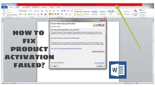 Fix Product Activation Failed  This Copy Of Microsoft Office Is Not Activated [upl. by Euqinom748]