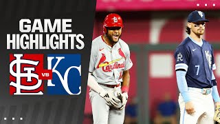 Cardinals vs Royals Game Highlights 8924  MLB Highlights [upl. by Thanasi762]