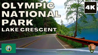 Olympic National Park 4K drive Lake Crescent  Washington [upl. by Radmen]