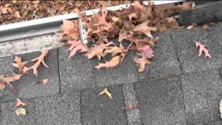 How to Clean Gutters with a Leaf Blower [upl. by Hseham]