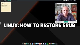 Linux How to restore GRUB [upl. by Redneval]