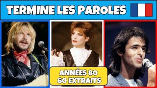 TERMINE les paroles Années 80  De 60 extraits [upl. by Refannej]