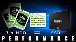 RAID0 Setup  How to get SSD Like Performance With HDDs  3 Seagate Barracudas [upl. by Renfred]