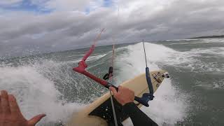 Wave kistsurf and windsurf Havstokken Denmark 2021 3 camera setup with GoPro Hero 9 Max Lens Mod 2K [upl. by Enelia]