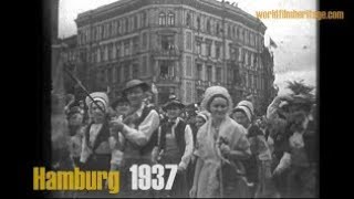 Hamburg 1937  KdF Umzug  inkl quotHakenkreuz Karnevalquot  Kraft durch Freude Reichstagung [upl. by Notlimah220]