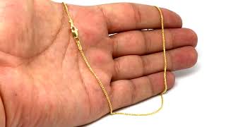 14k Yellow Gold Round Wheat Chain Necklace 115mm [upl. by Lanta]