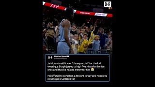 Ja Morant Refuses To Dap Up Young Warriors Fan 😅 Shorts [upl. by Otilesoj]