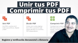 Cómo COMPRIMIR tus documentos PDF y cómo UNIR tus PDF [upl. by Annayek]