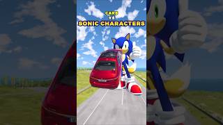 Cars VS Sonic Characters 🚗  BeamNGdrive shorts [upl. by Drageruaeb40]