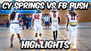 Cy Springs vs FB Bush Week 1 Highlights [upl. by Akcimehs]