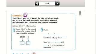 5th Grade Math Chapter 6 Lesson 9 Estimate Quotients [upl. by Chernow]