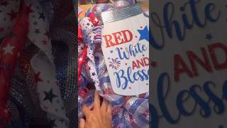 Patriotic Wreath Ribbon Wreath Patriotic Wreath Tutorial 4th of July WreathFourth of July Wreath [upl. by Hassi]