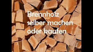 BrennHolz selber machen oder kaufen Kosten und Aufwand Brennholz Feuerholz [upl. by Mullac]