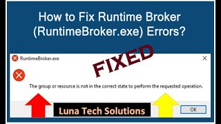 How to fix a runtime broker in Windows 1011 [upl. by Filahk]