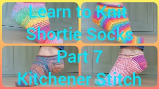 Shortie Sock Knitting Tutorial Part 7 For Beginners Step by Step [upl. by Adeirf]