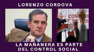 LA FRUSTRACIÓN EN PLENO LORENZO CORDOVA CUESTIONA LAS MAÑANERAS SON PARTE DEL CONTROL SOCIAL [upl. by Daisy]