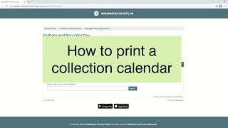 How to print your collection calendar [upl. by Mattheus323]