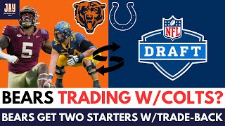 Bears TRADE BACK wCOLTS Lands Top EDGE CENTER in 2024 NFL MockDraft [upl. by Ariana451]