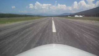 Cessna 310 takeoff from Libby Montana July 2009 [upl. by Adnolohs]