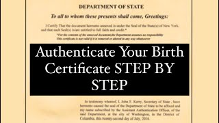 Birth Certificate How to Apply For Authentication [upl. by Mihsah]