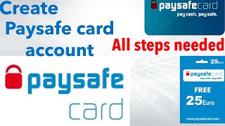 How to Createsetup Paysafe card Account from any country AfricaUSA Europepaysafe [upl. by Nivets]