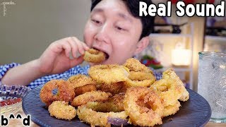 Real Sound Crispy Deep Fried Real Onion Rings Mukbang bd Social Eating Show ASMR [upl. by Armbrecht]