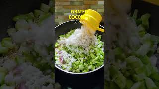 Turai thoran  LuffaRidge gourd stir fry shorts  Turai ki Sabzi recipe [upl. by Aetnahs]