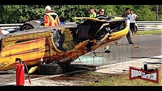 Crash Porsche 911 GT2 Nurburgring Flugplatz onboard DS3 R [upl. by Baalman]