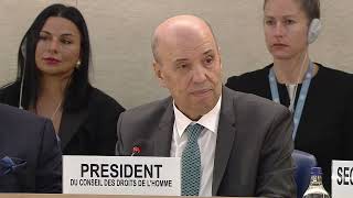 HRC55  President of the UN Human Rights Council Omar Zniber Opens 55th Session of the Council [upl. by Basset]