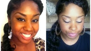 Braided Bang Ponytail Hair style Tutorial [upl. by Normalie]