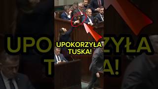 UPOKORZYŁA TUSKA W SEJMIE DOSTAŁA OWACJE NA STOJĄCO polityka polskapolityka [upl. by Alemrac]