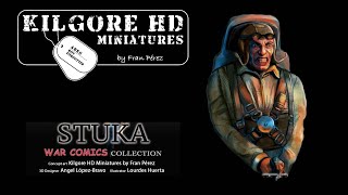 Kilgore HD Miniatures KGF025 COMIC 7  Stuka 110th scale resin Bust Model Kit [upl. by Anah158]