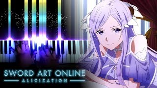 Sword Art Online Alicization Episode 19 ED  Ending 3 quotNiji no Kanata niquot  ReoNa Piano [upl. by Eidderf748]