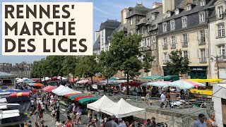 French Market in Rennes Brittany Le Marché des Lices 2nd biggest in France [upl. by Haynes]