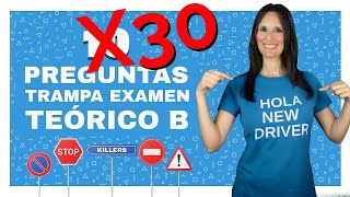 30 PREGUNTAS DE EXAMEN TEÓRICO de conducir con la profe Lorena 🚗🚓 Preguntas TRAMPA PERMISO B [upl. by Ahon62]