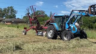 Multi species silage crop being baled [upl. by Elbys693]