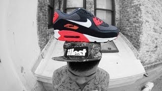 NIKE AIR MAX 90 Black  Anthracite  Crimson [upl. by Vania31]