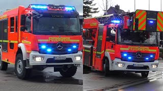 Neufahrzeuge  4 Frontblitzer Neue DLAK  Neues LF10 und RWKran Freiwillige Feuerwehr Halstenbek [upl. by Nehr]