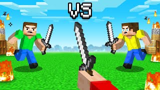 Going to WAR Vs My Best Friends In Our Minecraft World [upl. by Atilamrac437]