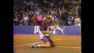 USA vs Germany Davis Cup 1991 Agassi vs Stich highlights [upl. by Ibmat]